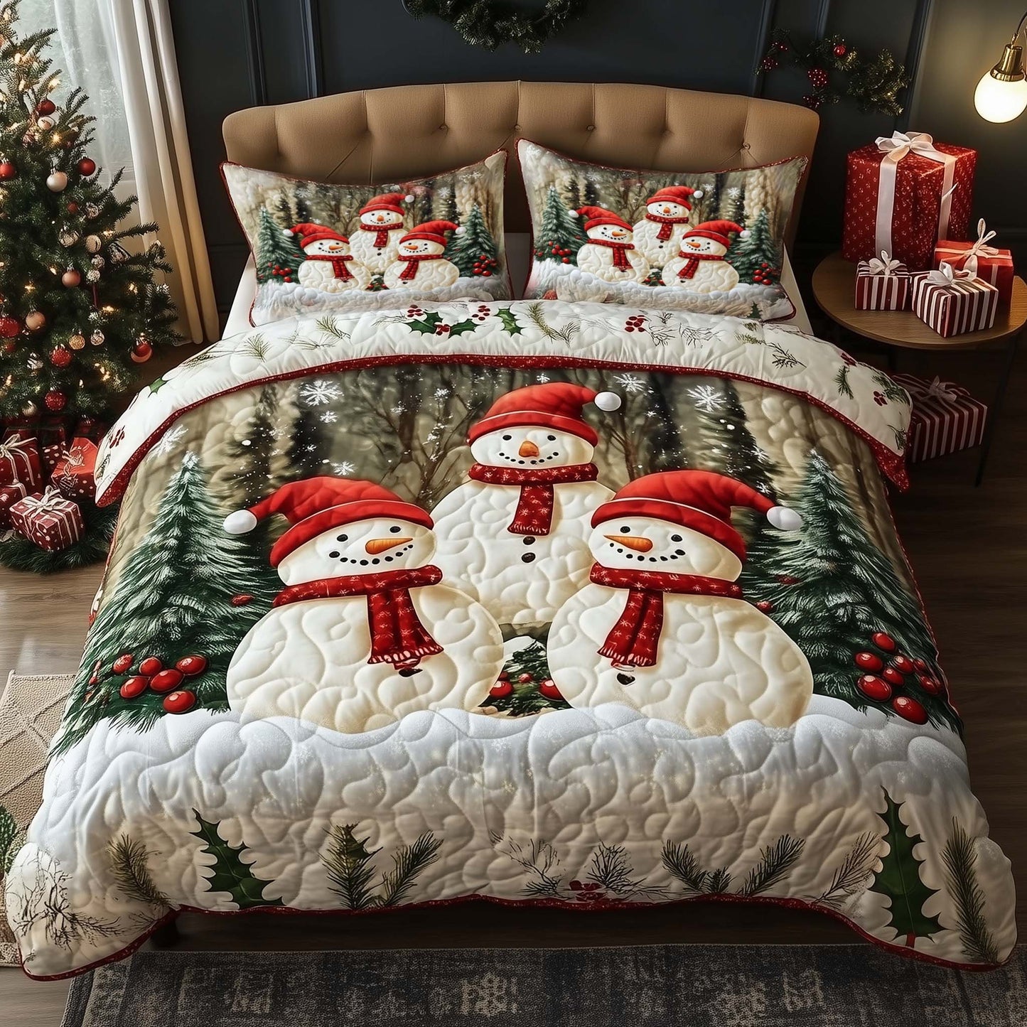 Festive Snowman Duvet Cover Set GFTOHD12089