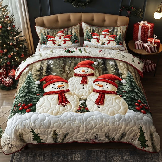 Festive Snowman Duvet Cover Set GFTOHD12089