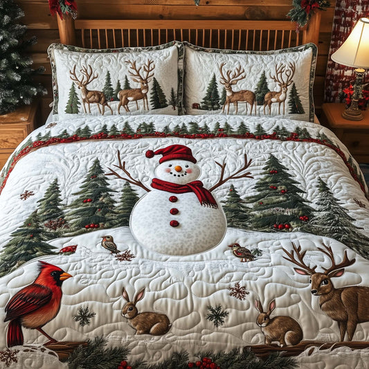 Festive Snowman Duvet Cover Set GFTOHD12094