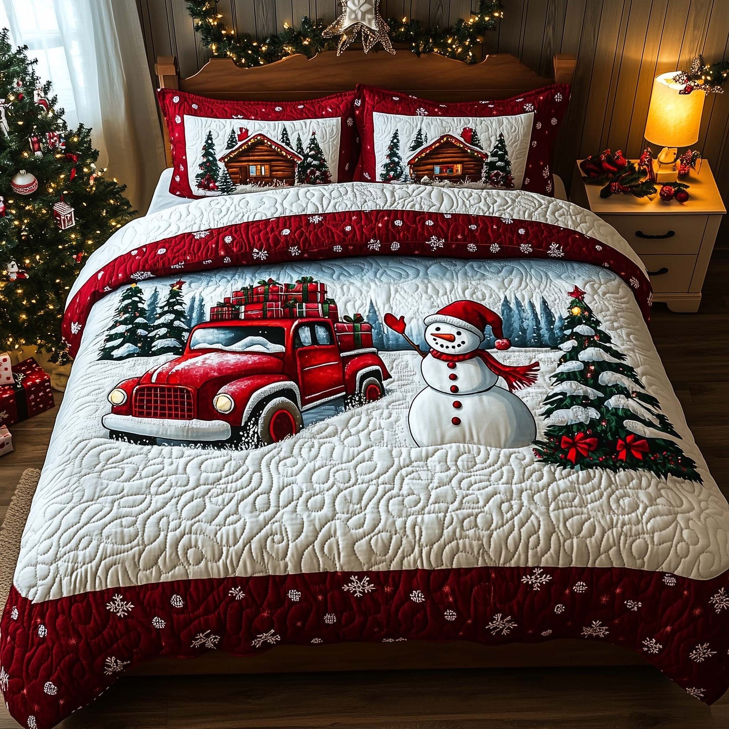 Festive Snowman Duvet Cover Set GFTOHD12096