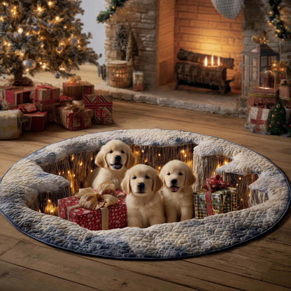 Golden Gift Pit Quilted Round Mat GFTOHD12116