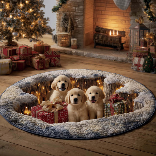 Golden Gift Pit Quilted Round Mat GFTOHD12116