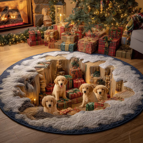 Golden Gift Pit Quilted Round Mat GFTOHD12117