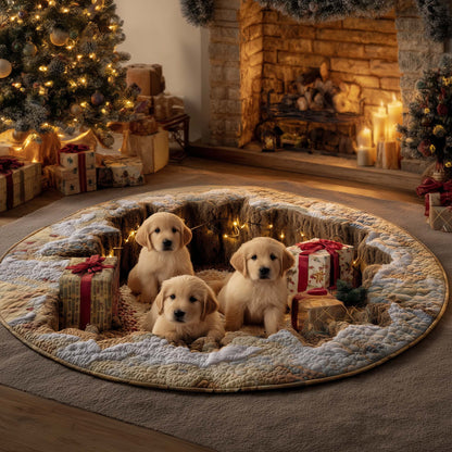 Golden Gift Pit Quilted Round Mat GFTOHD12118