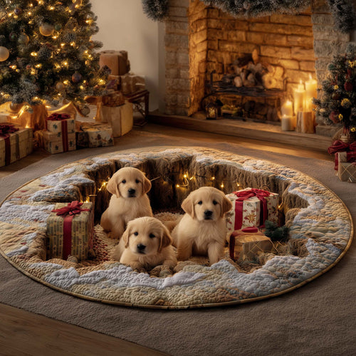 Golden Gift Pit Quilted Round Mat GFTOHD12118