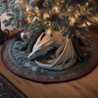 Frost Guardian Dragon Quilted Tree Skirt GFTOHD12134