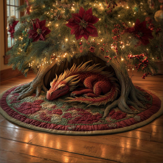 Ember Hearth Dragon Quilted Tree Skirt GFTOHD12135