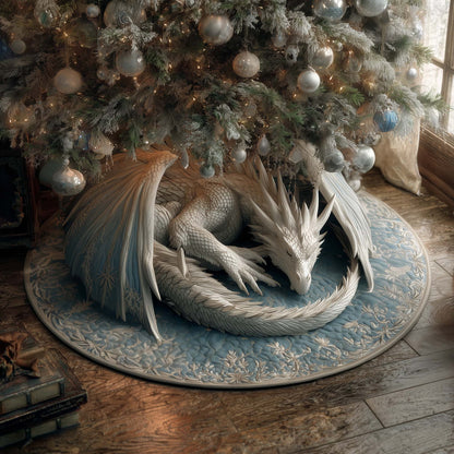 Frost Guardian Dragon Quilted Tree Skirt GFTOHD12138