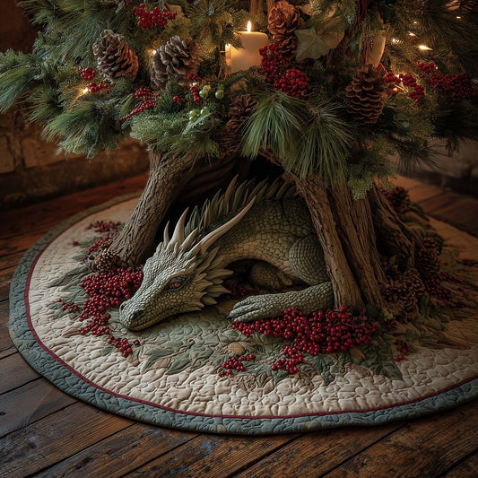 Woodland Spirit Dragon Quilted Tree Skirt GFTOHD12143