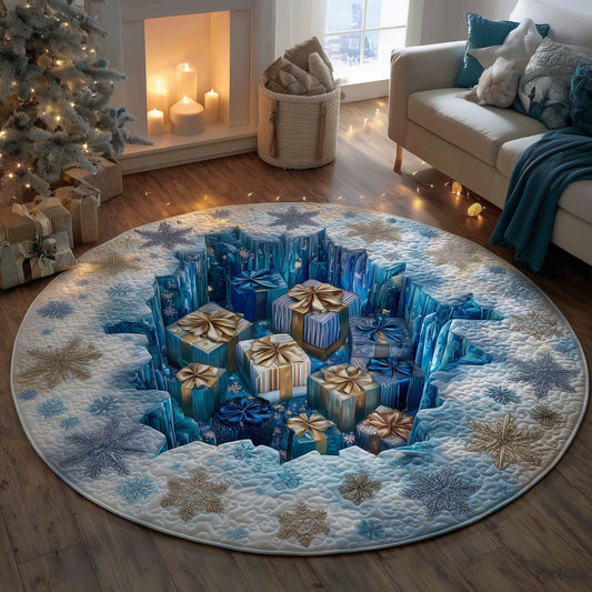 Festive Gift Boxes Quilted Round Mat GFTOHD12164