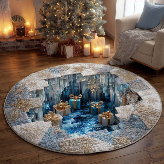 Festive Gift Boxes Quilted Round Mat GFTOHD12165