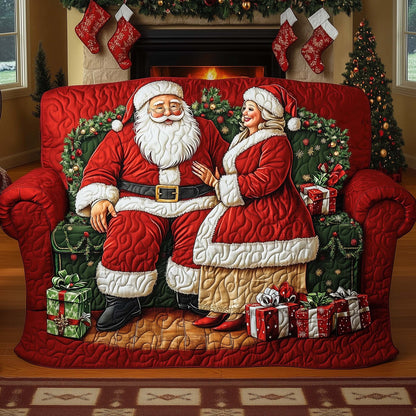 Santa Love Story Quilted Sofa Cover GFTOHD12173