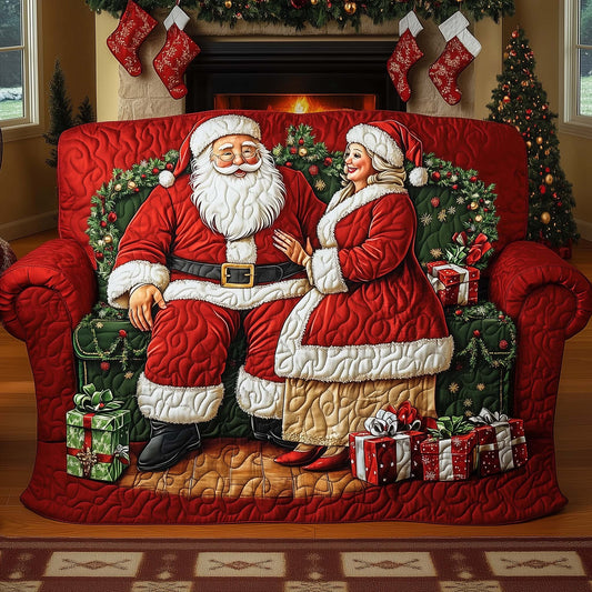 Santa Love Story Quilted Sofa Cover GFTOHD12173