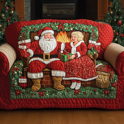 Santa Love Story Quilted Sofa Cover GFTOHD12174