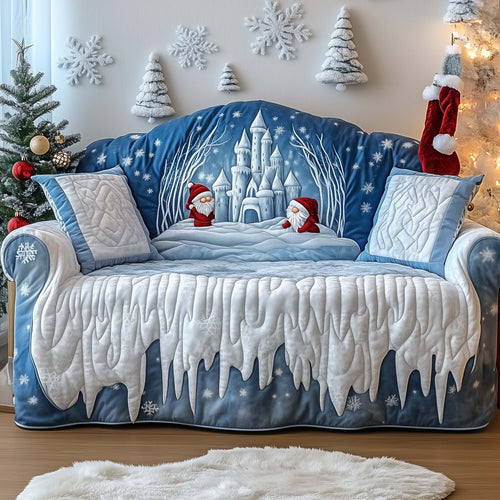 Christmas Gnomes Quilted Sofa Cover GFTOHD12227