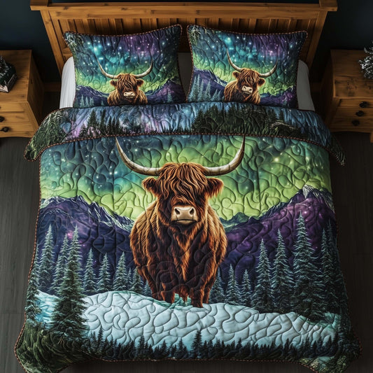 Christmas Highland Cow Duvet Cover Set GFTOHD12244