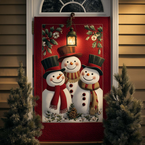 Winter Snowman Delight Quilted Door Cover GFTOHD12275