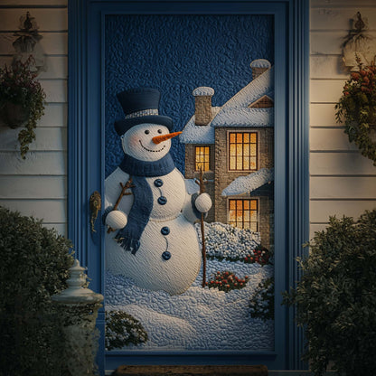 Winter Snowman Delight Quilted Door Cover GFTOHD12276