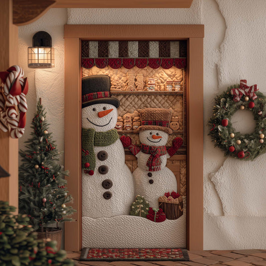 Winter Snowman Delight Quilted Door Cover GFTOHD12280