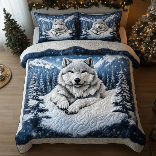 Snowy Wolf Duvet Cover Set GFTOHD12290