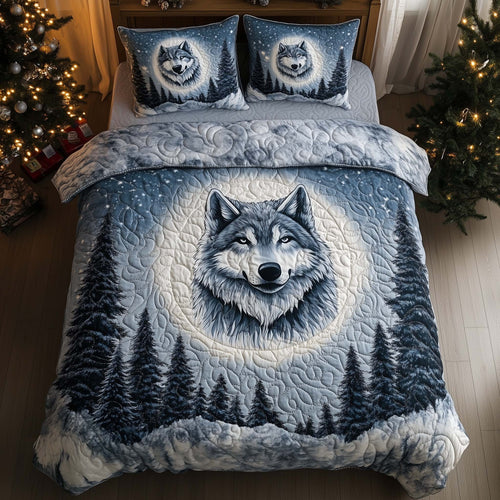 Snowy Wolf Duvet Cover Set GFTOHD12293