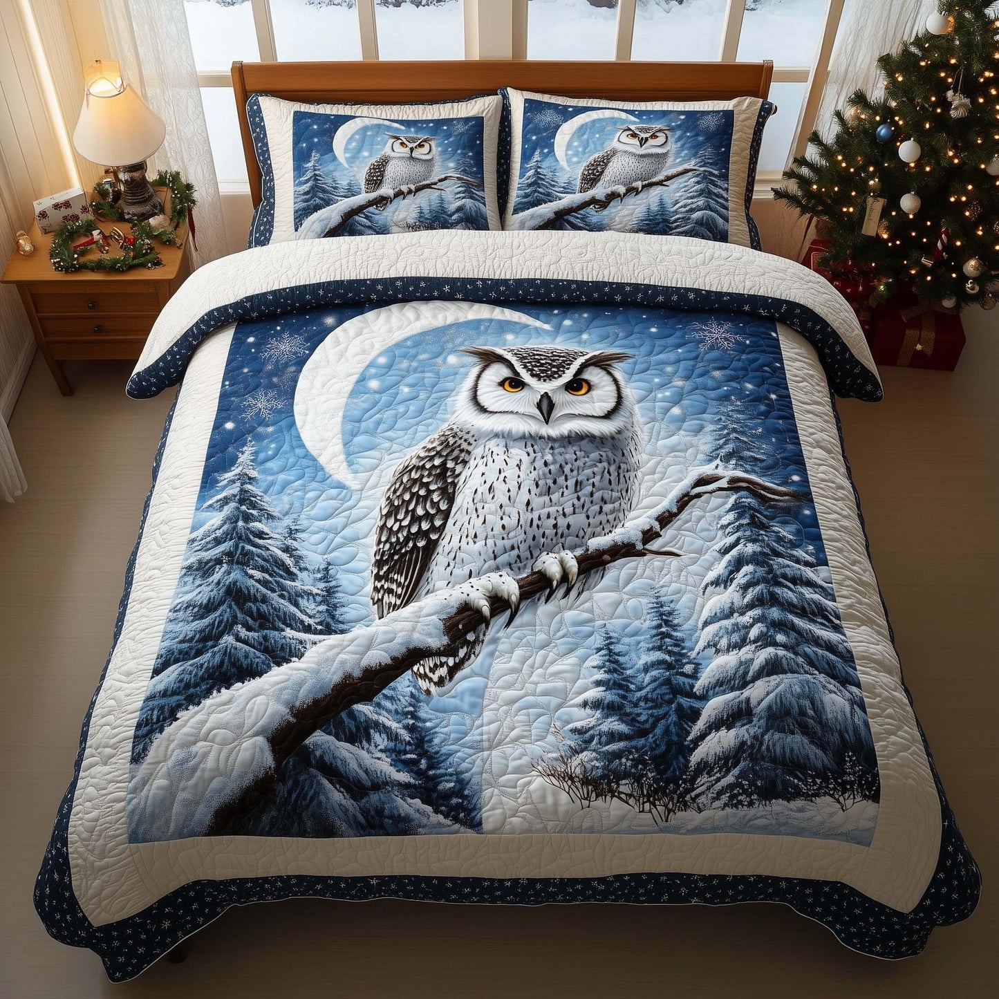 Snow Owl Duvet Cover Set GFTOHD12303