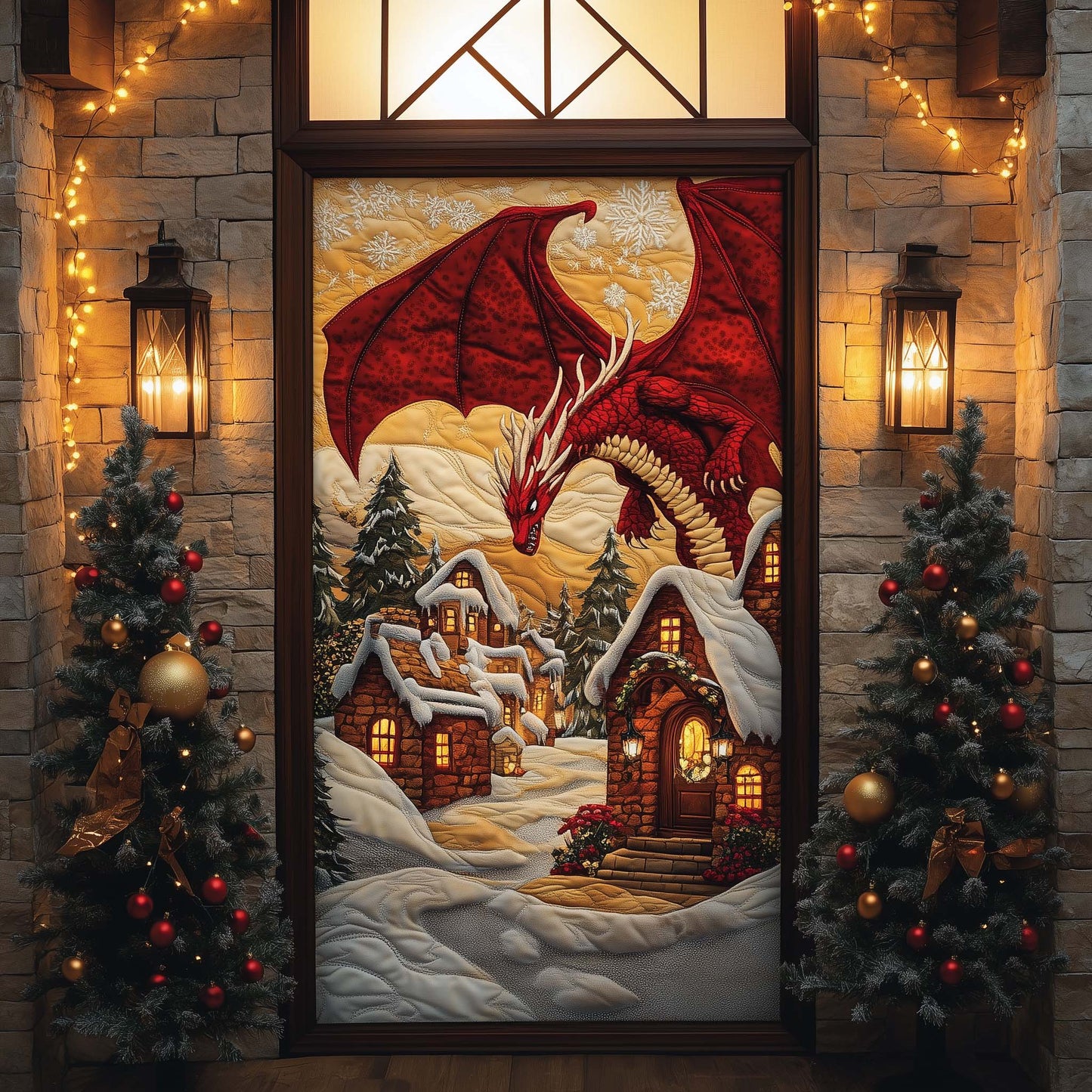 Majestic Dragon Quilted Door Cover GFTOHD12328