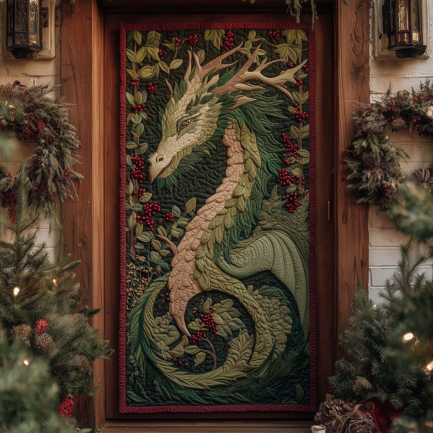 Majestic Dragon Quilted Door Cover GFTOHD12330
