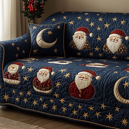 Festive Santa Joy Quilted Sofa Cover GFTOHD12339