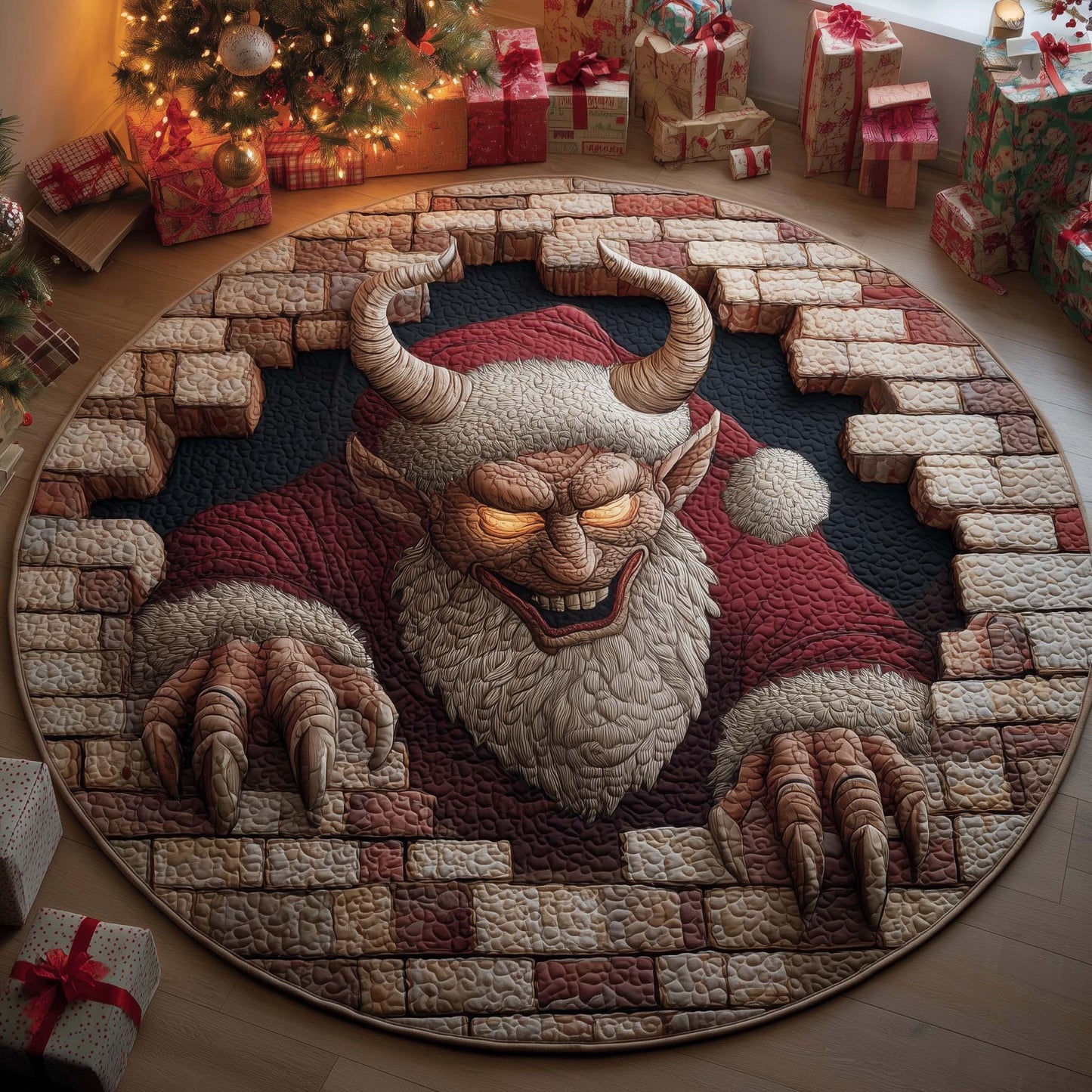 Krampus Quilted Round Mat GFTOHD12343