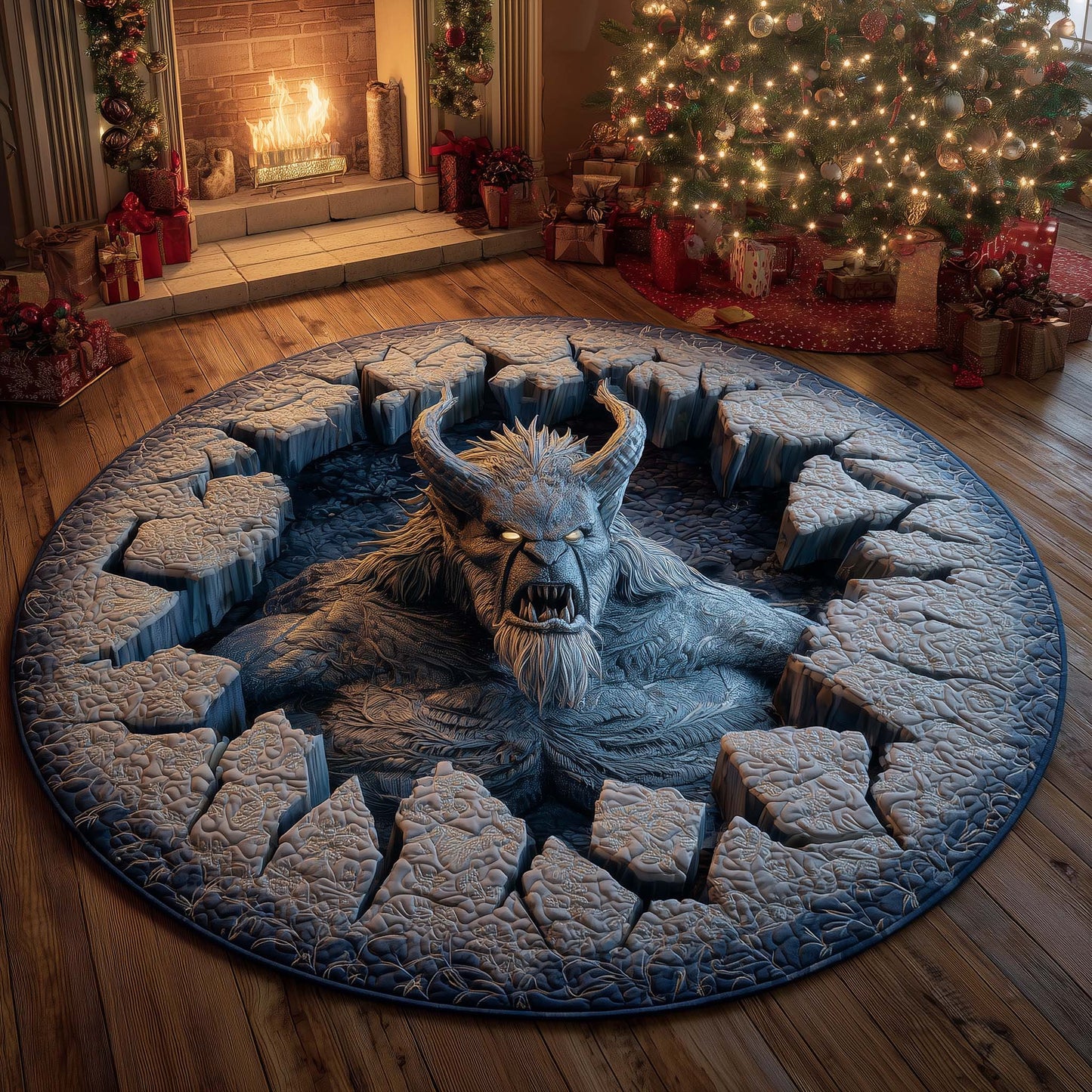 Krampus Quilted Round Mat GFTOHD12345