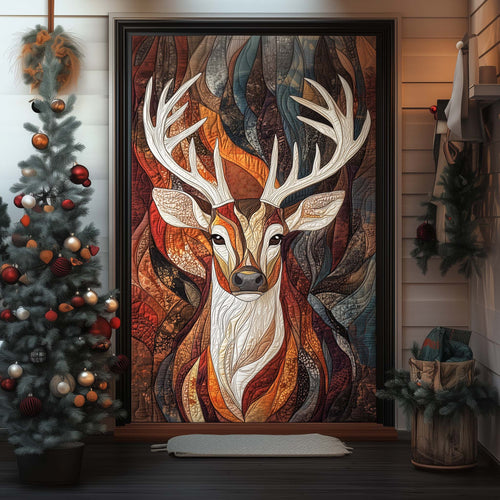 Rustic Deer Spirit Quilted Door Cover GFTOHD12349