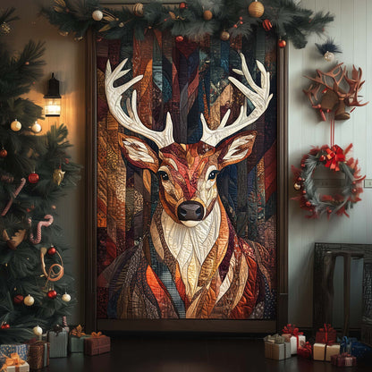 Rustic Deer Spirit Quilted Door Cover GFTOHD12350
