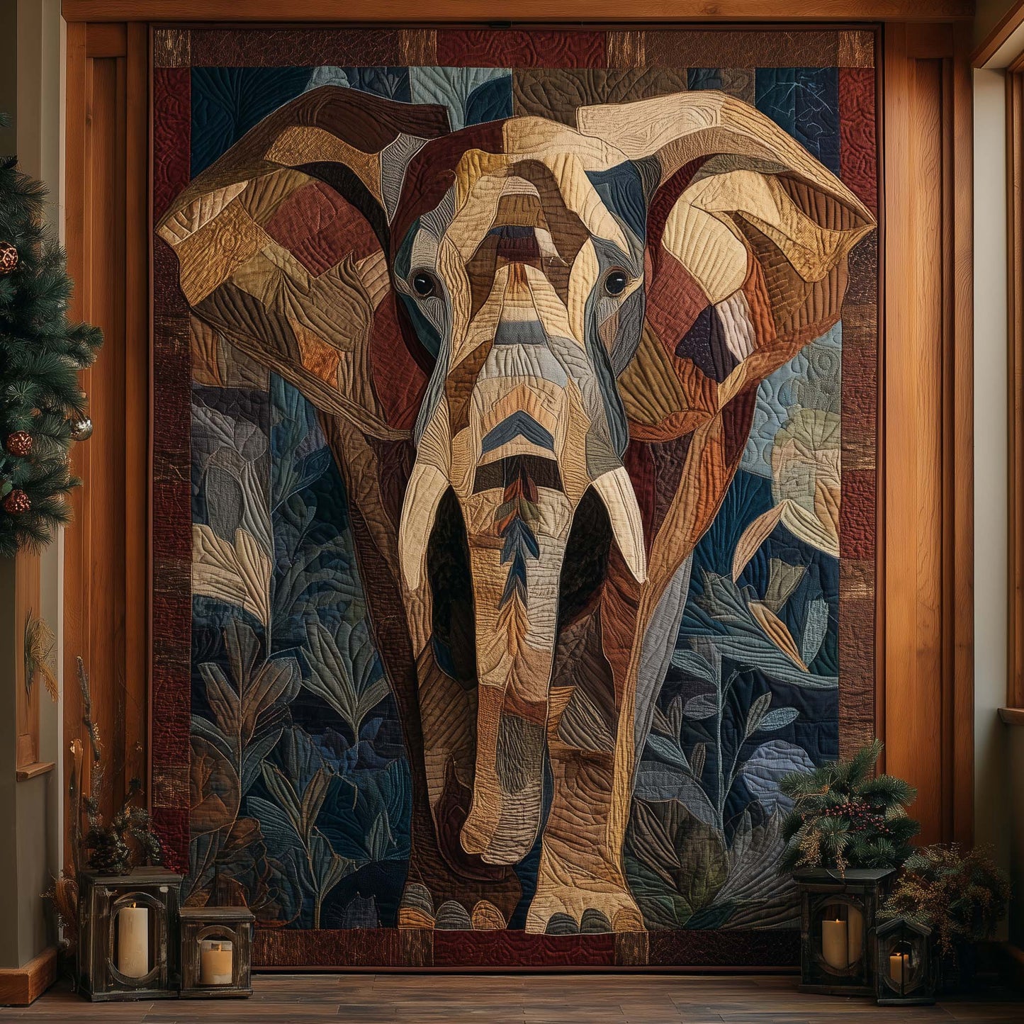 Elephant Spirit Quilted Door Cover GFTOHD12355