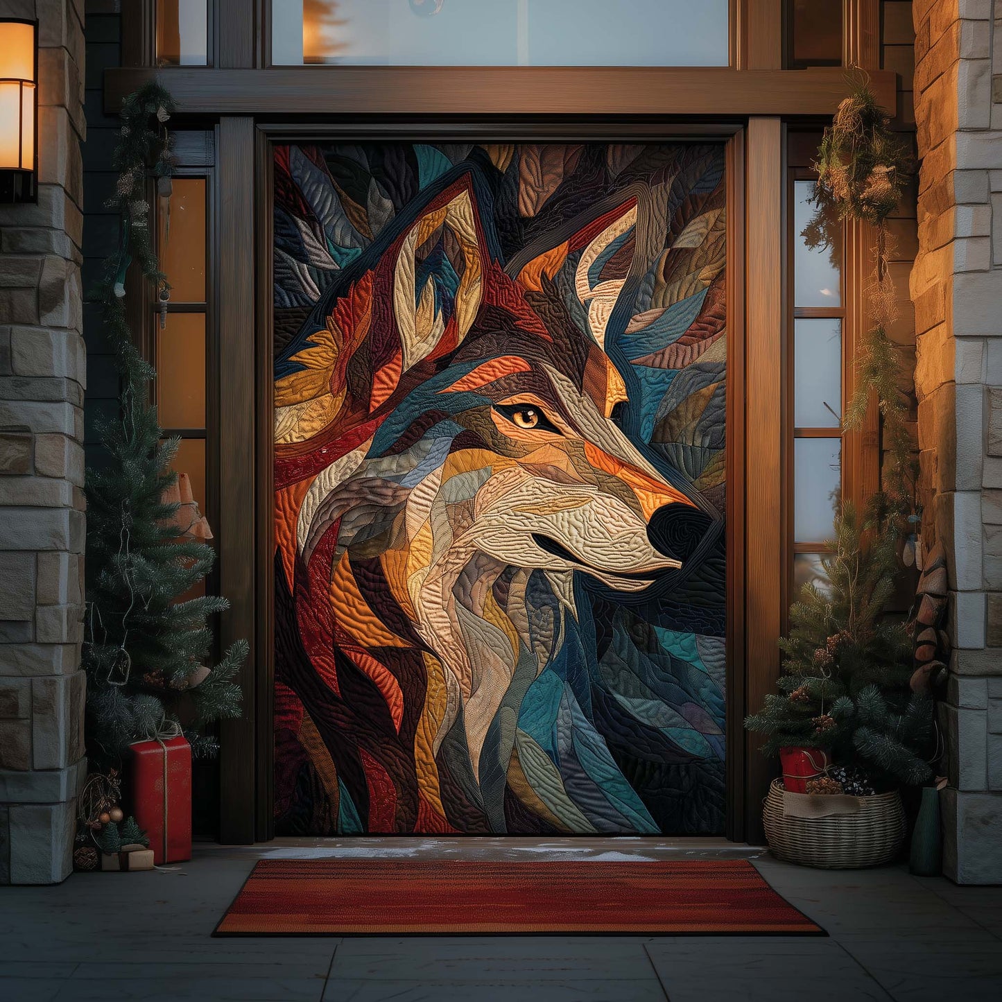 Wolf Spirit Quilted Door Cover GFTOHD12362