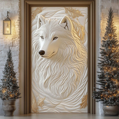 Winter Wolf Spirit Quilted Door Cover GFTOHD12363