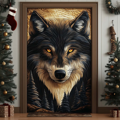 Forest Wolf Spirit Quilted Door Cover GFTOHD12364