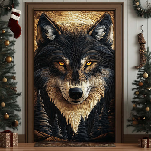 Forest Wolf Spirit Quilted Door Cover GFTOHD12364