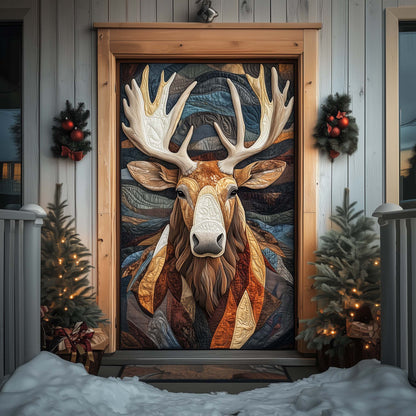 Mountain Moose Spirit Quilted Door Cover GFTOHD12368