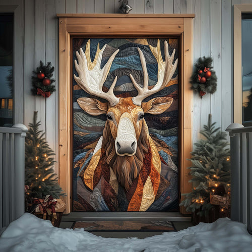 Mountain Moose Spirit Quilted Door Cover GFTOHD12368