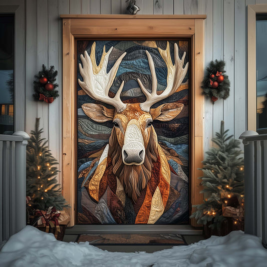 Mountain Moose Spirit Quilted Door Cover GFTOHD12368