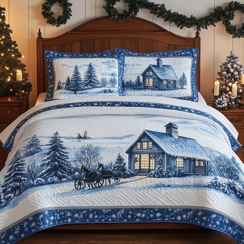 Festive Winter Chinoiserie Duvet Cover Set GFTOHD12400