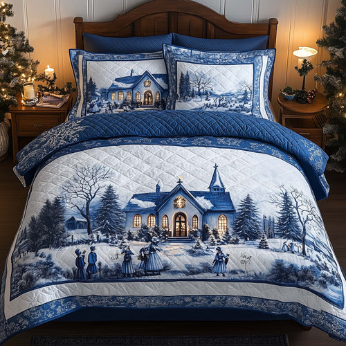 Festive Winter Chinoiserie Duvet Cover Set GFTOHD12404