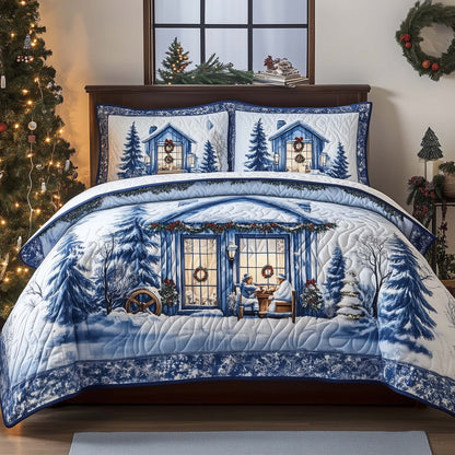 Festive Winter Chinoiserie Duvet Cover Set GFTOHD12406