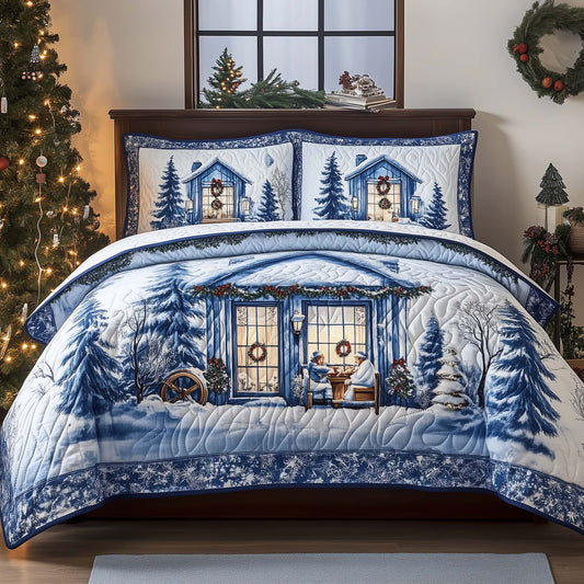 Festive Winter Chinoiserie Duvet Cover Set GFTOHD12406