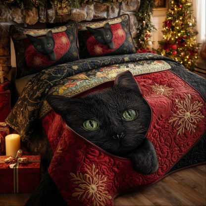 Christmas Cat Charm Duvet Cover Set GFTOHD12414