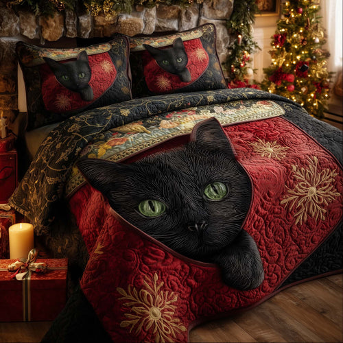 Christmas Cat Charm Duvet Cover Set GFTOHD12414