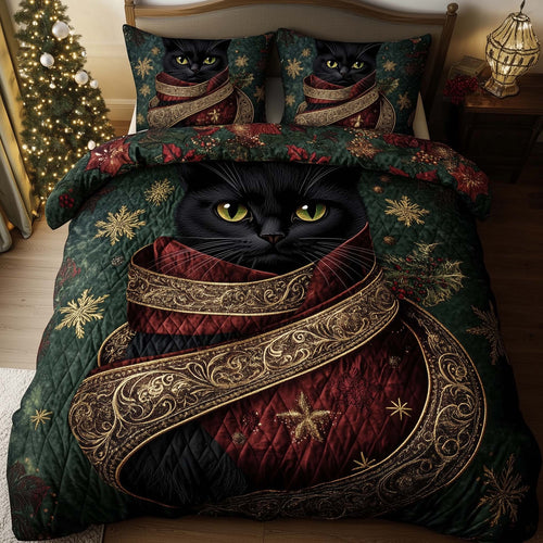 Christmas Cat Charm Duvet Cover Set GFTOHD12415