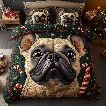 Christmas Frenchie Duvet Cover Set GFTOHD12429