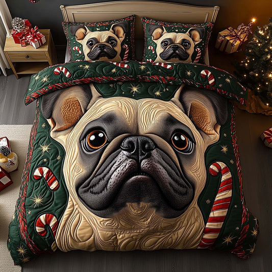 Christmas Frenchie Duvet Cover Set GFTOHD12429